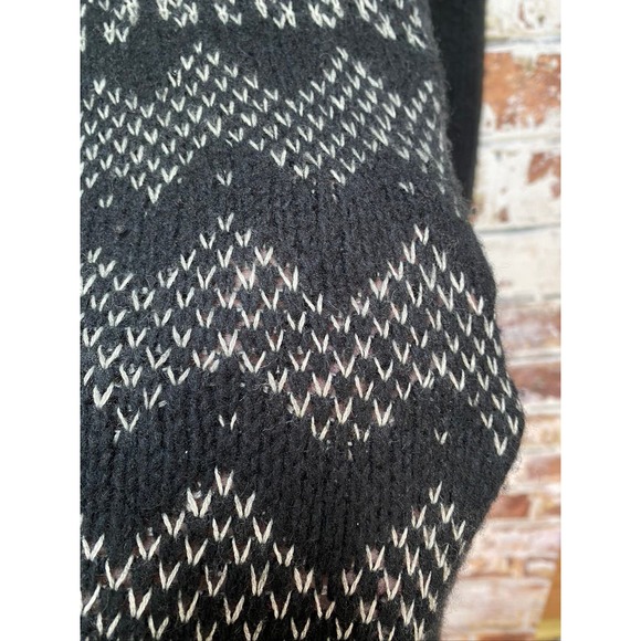 Free People Wool Blend Open Knit Fair Isle Printed Cowl Neck Pullover Sweater - Picture 6 of 9